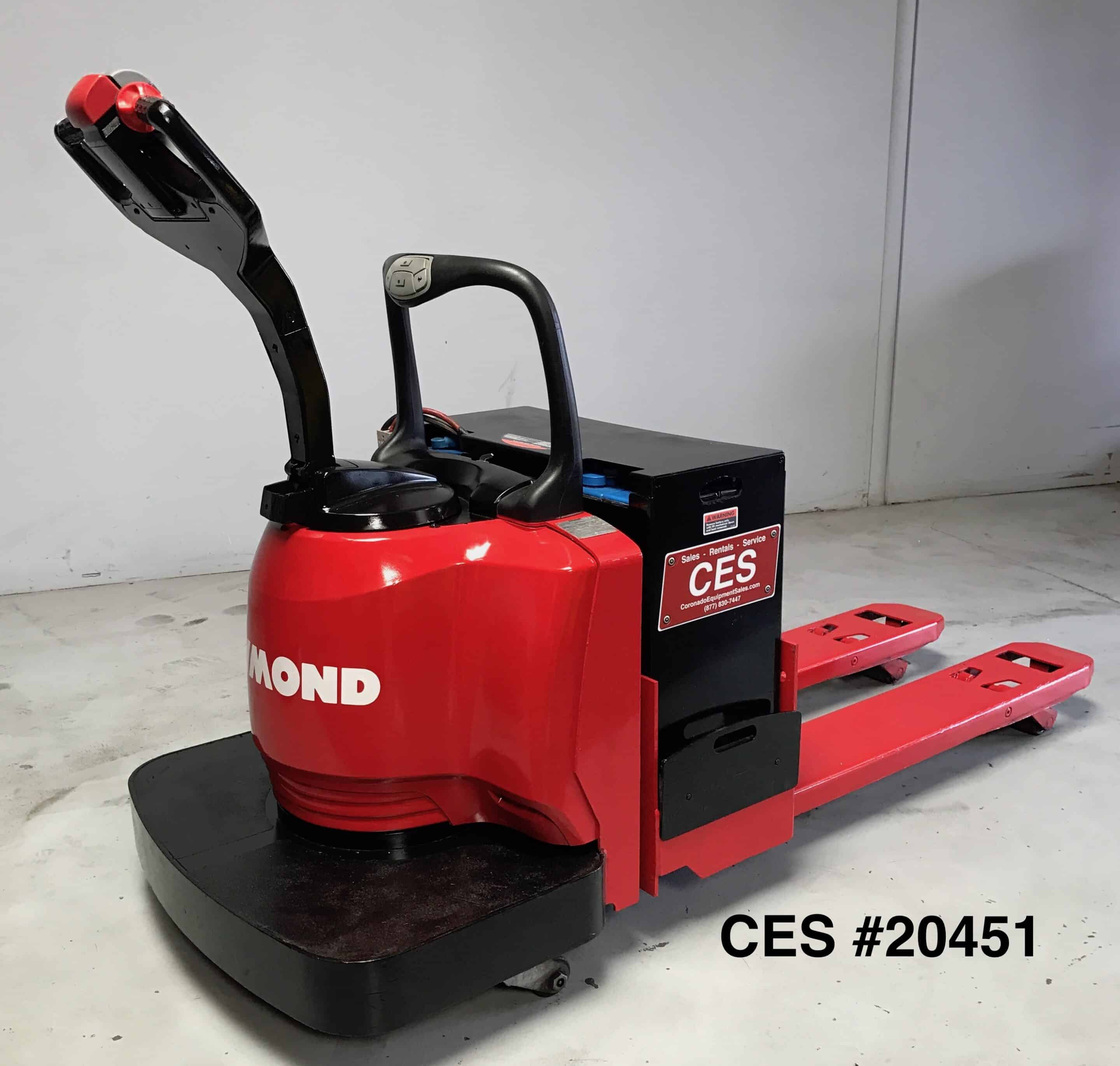 Pallet jack raymond electric rider double used ces show