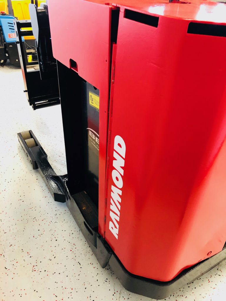 CES 20835 Raymond Stand Up Reach Electric Forklift