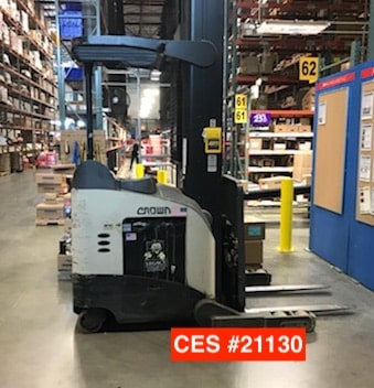 CES #21130 Crown RR5225 Reach Forklift 366” - Coronado Equipment Sales